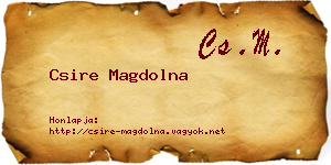 Csire Magdolna névjegykártya
